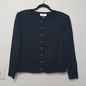 St. John Evening Blended Wool Glitter Blazer Jacket